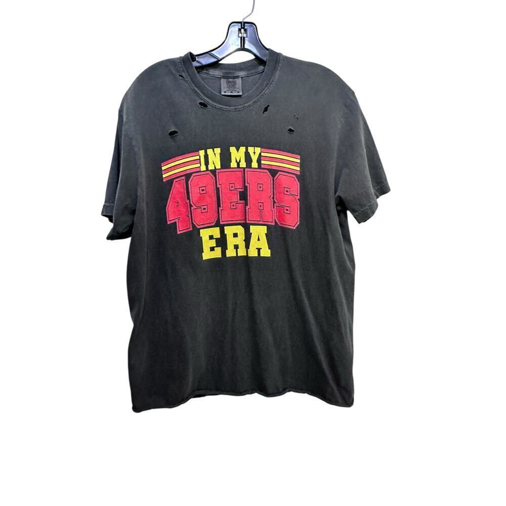 Comfort Colors Black In My 49ers Era Crew Neck Short Sleeves T-Shirt Size M